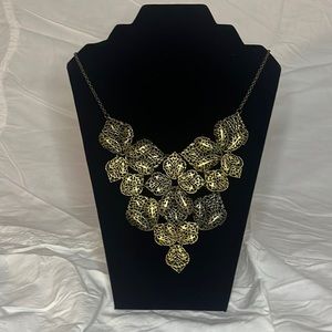 Bronze bib necklace